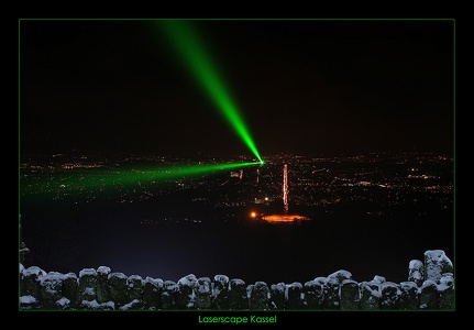 Laserscape VIII, Blick auf Kassel vom Herkules