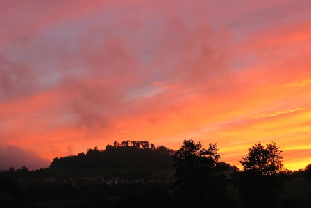 Abendrot am Burgberg