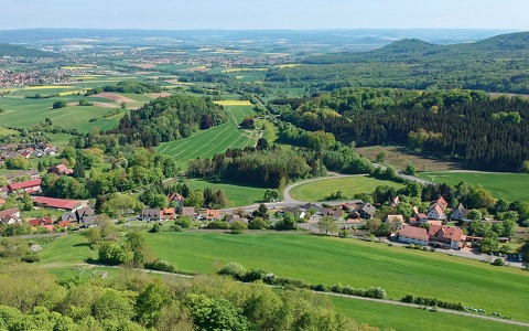 Luftaufnahme meines Heimatortes Schauenburg-Hoof mit DJI-Spark