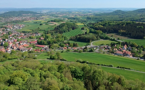 Luftaufnahme meines Heimatortes Schauenburg-Hoof mit DJI-Spark