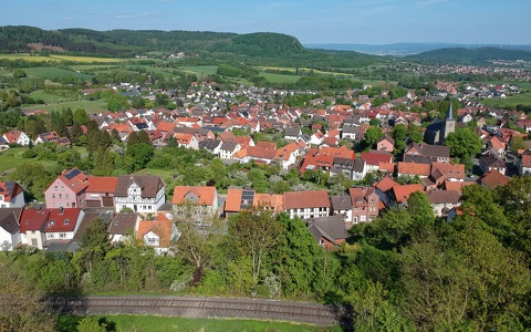 Luftaufnahme meines Heimatortes Schauenburg-Hoof mit DJI-Spark