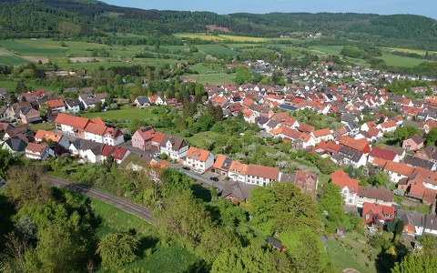 Luftaufnahme meines Heimatortes Schauenburg-Hoof mit DJI-Spark
